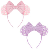 DRESHOW mouse ears headband with pearl ears for a chic Disney-inspired look