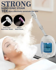 Dress Vous facial steamer tube attachment enables flexible positioning during sessions