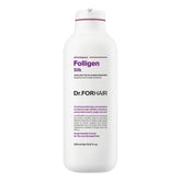 DR.FORHAIR Folligen Silk Shampoo volume bottle boosts hair fullness on application.