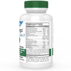 DrFormulas HairOmega tablets close-up—high-strength biotin for stronger hair.