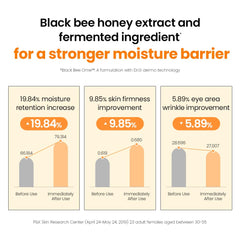 Key ingredients chart highlights snail mucin, royal jelly, honey extract, and niacinamide for skin resilience.