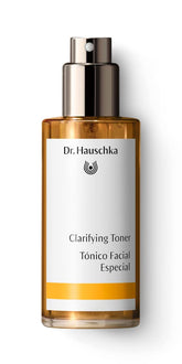 Dr. Hauschka Clarifying Toner bottle shown for balanced skin after cleansing and refreshed appearance.