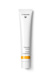 Dr. Hauschka Cleansing Cream jar close-up highlighting creamy texture for gentle exfoliation.