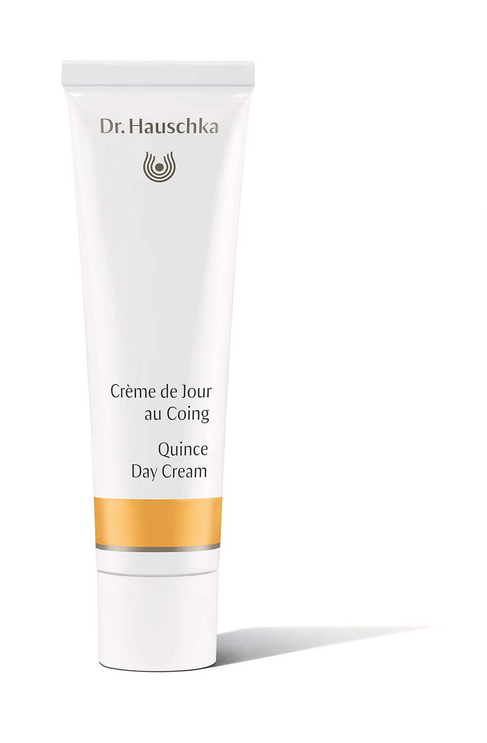 Dr. Hauschka Quince Day Cream tube closeup showing light daily hydration for refreshed skin