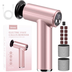 Drivox electric foot callus remover in pink front view for smoother feet