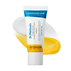 Dr.Melaxin TX retinalsome dual eye cream bottle close-up for rich hydration under eyes.