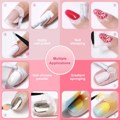 DRMODE latex application for nail art keeps polish neat during stamping.