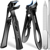 DRMODE toenail clippers angled head let you cut thick nails with precision.