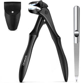DRMODE toenail clippers with long handle and angled head for easier trimming.