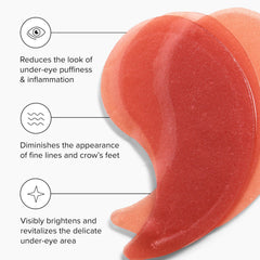 Applied under the eye, DRMTLGY patch delivers cooling comfort.