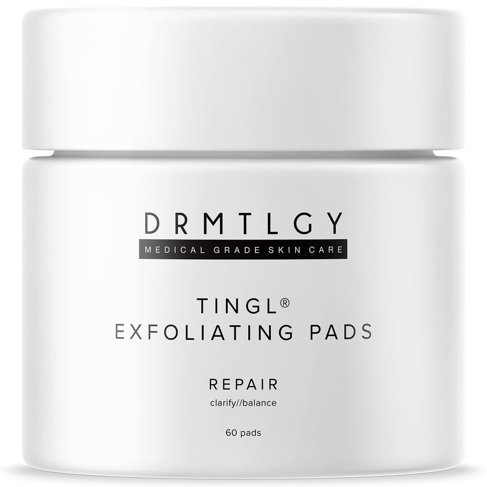 DRMTLGY Tingl pad front view for convenient daily exfoliation and renewal.
