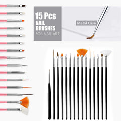 Dr.nail five dual-ended pens deliver dotting precision and smooth painting for designs.