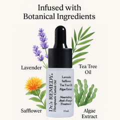 Dr.'s Remedy caress cuticle oil bottle closeup highlighting hydrating cuticle care and nourishment