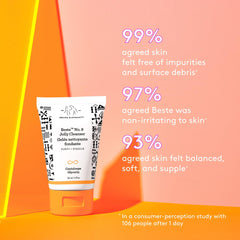 Drunk Elephant Beste No. 9 jelly cleanser foam closeup highlights refreshing rinse.