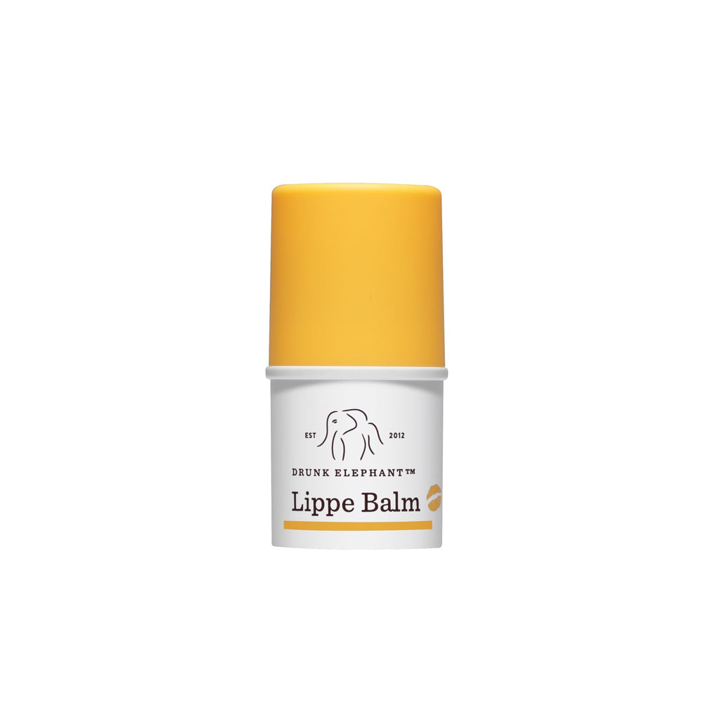 Drunk Elephant Lippe Balm jar closeup showing creamy texture for nourished lips