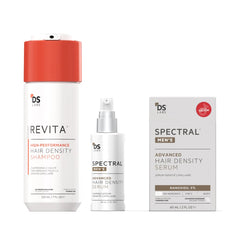 DS Laboratories Revita Shampoo bottle for cleansing and a fuller-looking hair appearance.