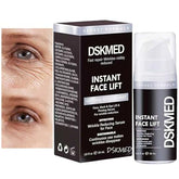 DSKMED under-eye bags and wrinkles cream jar demonstrates instant lift benefits