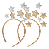 DSLSQD Star Headband gold sparkles for parties and photos