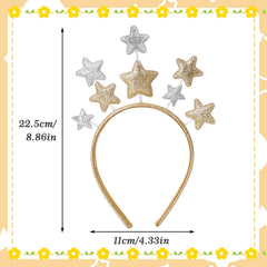 DSLSQD Star Headband silver shines for holidays and stage performances