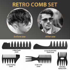 DUAIU double-sided texture comb; versatile parting and styling across lengths.