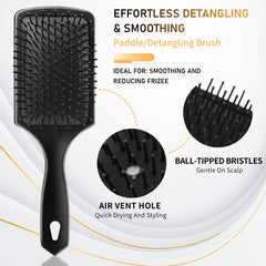DUAIU 9-row brush shapes curls and adds lift with soft bristles.