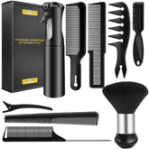 DUAIU spray bottle delivers a fine mist for even moisture distribution during cuts and styling.
