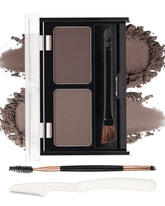DuaTana polvos de cejas dos colores en paleta para rellenar y definir cejas