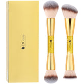 DUcare double-ended foundation brush with glitter handle enables precise base application.