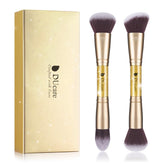 DUcare duo-end foundation-buffer shows versatile tool for smooth liquid and powder foundation.