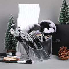 DUcare face brushes 12pcs dense-soft bristles ideal for flawless foundation and powder application