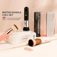 DUcare foundation brush dense bristle head enabling controlled buffing for smooth skin.
