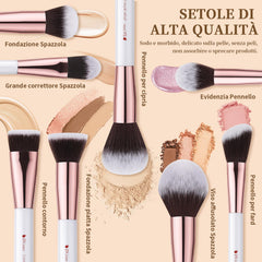 DUcare makeup brush set 27pcs eye brushes for detailed crease work and precise shading.