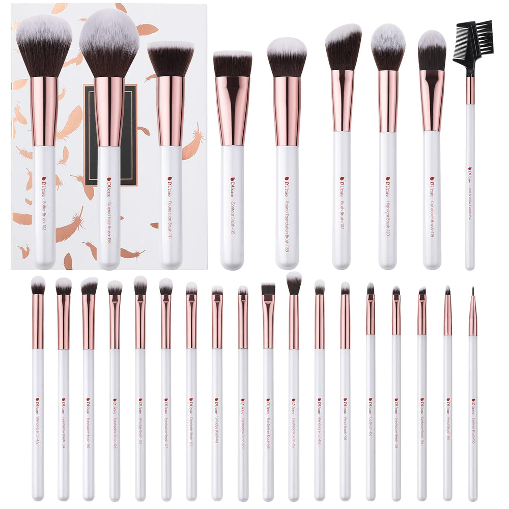 DUcare makeup brush set 27pcs face brushes for precise blending and smooth foundation.