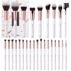 DUcare makeup brush set 27pcs face brushes for precise blending and smooth foundation.