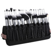 DUcare makeup brushes organizer closed, compact travel-ready for easy brush transport.