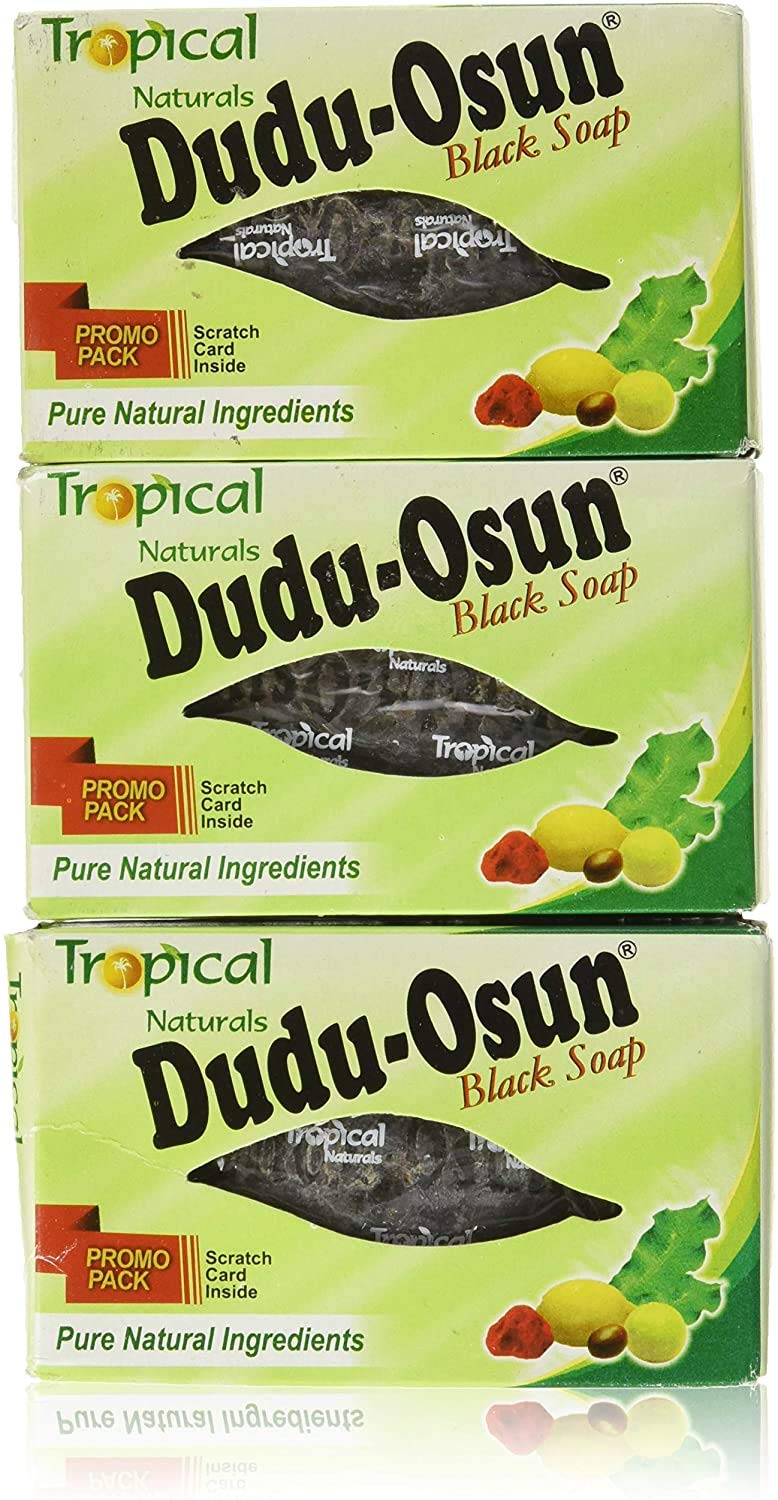 Dudu-Osun Black Soap 5-pack front view for daily cleansing and gentle moisture balance.