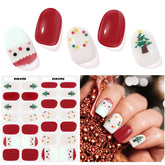 DUKASOU Santa Claus gel nail strips pack for festive manicure