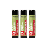 Duke Cannon Balm Tactical Lip Balm 3-Pack with SPF 15 protects lips during outdoor adventures.