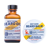 Duke Cannon beard oil Redwood bottle; hydrates beard for daily softness