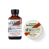 Duke Cannon Big Bourbon Beard Balm tin shows rich texture for daily moisturizing