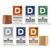 Duke Cannon big brick soap bourbon-suds shows rugged cleansing with bold scent