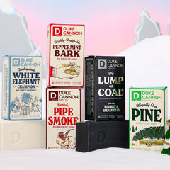 Duke Cannon soap with bergamot and black pepper scent.