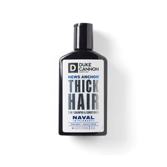 Duke Cannon News Anchor Hair Wash packaging front for daily grooming and rugged branding.