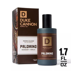 Duke Cannon Proper Cologne Palomino glass vessel showcases artisanal small batch craft.
