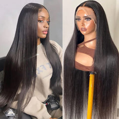 DULOVE lace-front wig 13x4 straight 24inch for natural parting and full volume.