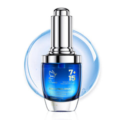 Dumie Copper Peptide Serum bottle displayed with soft lighting, hinting at anti-aging hydration.