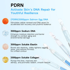 Dumie Salmon DNA Serum tube application demonstrates quick absorption and a natural glow.
