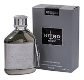 Dumont Nitro Elixir bottle close-up with leather wrap and chrome cap for lasting impact.