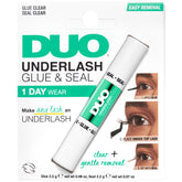 DUO Under Lash Glue & Seal clear glue close-up for precise underlash placement.
