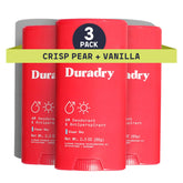 Duradry clinical-strength Clear Sky 3-pack packaging for all-day protection.